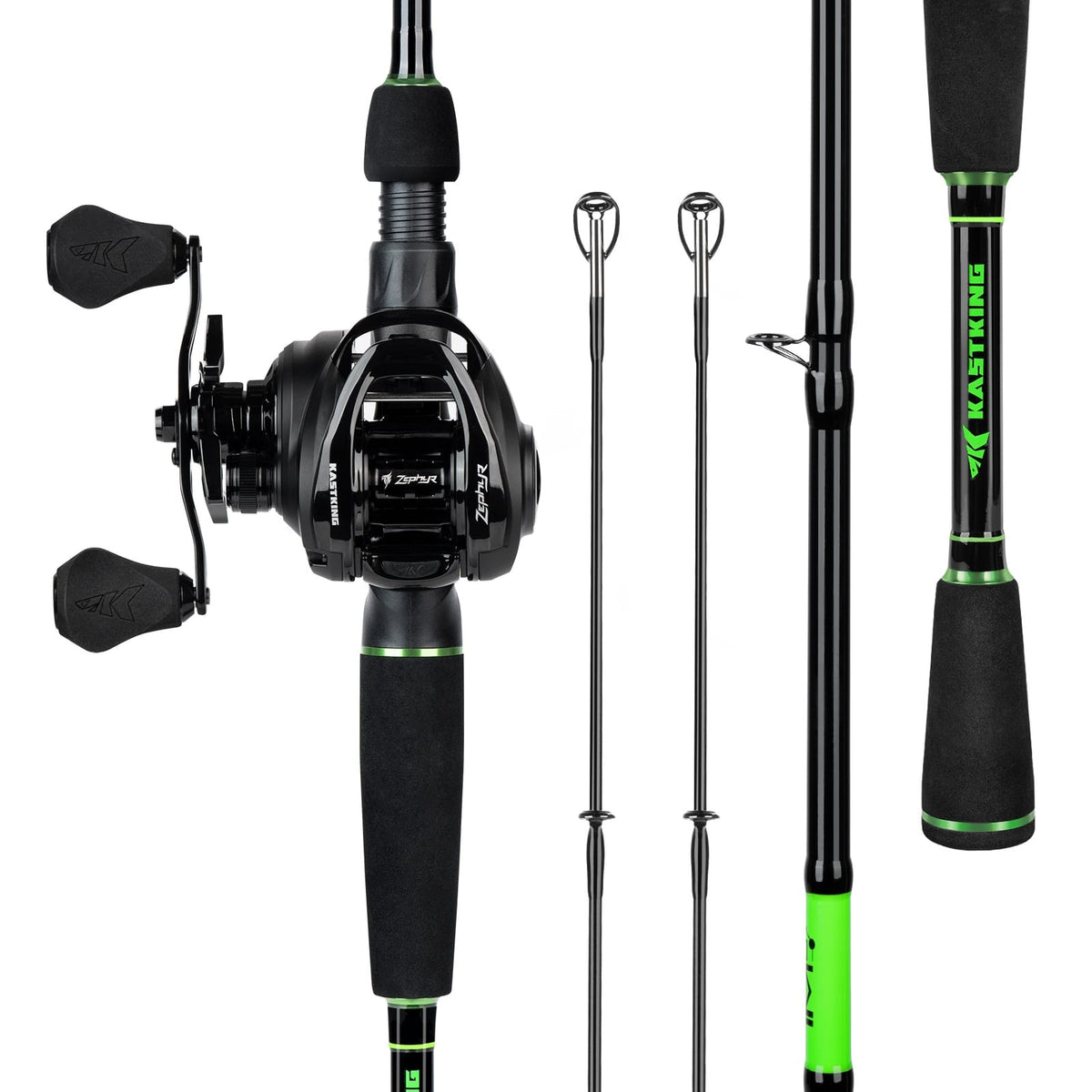 Kastking Hot Sale | Zephyr Dual-tip Baitcaster Rod and Reel Combo