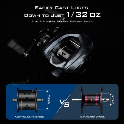 Kastking Smart Buy | Kestrel Elite Magnesium Frame BFS Finesse Baitcasting Reel