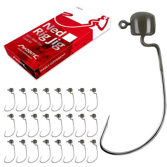 Kastking Popular | MadBite 24 Pcs Ned Rig Jig Hook Kits