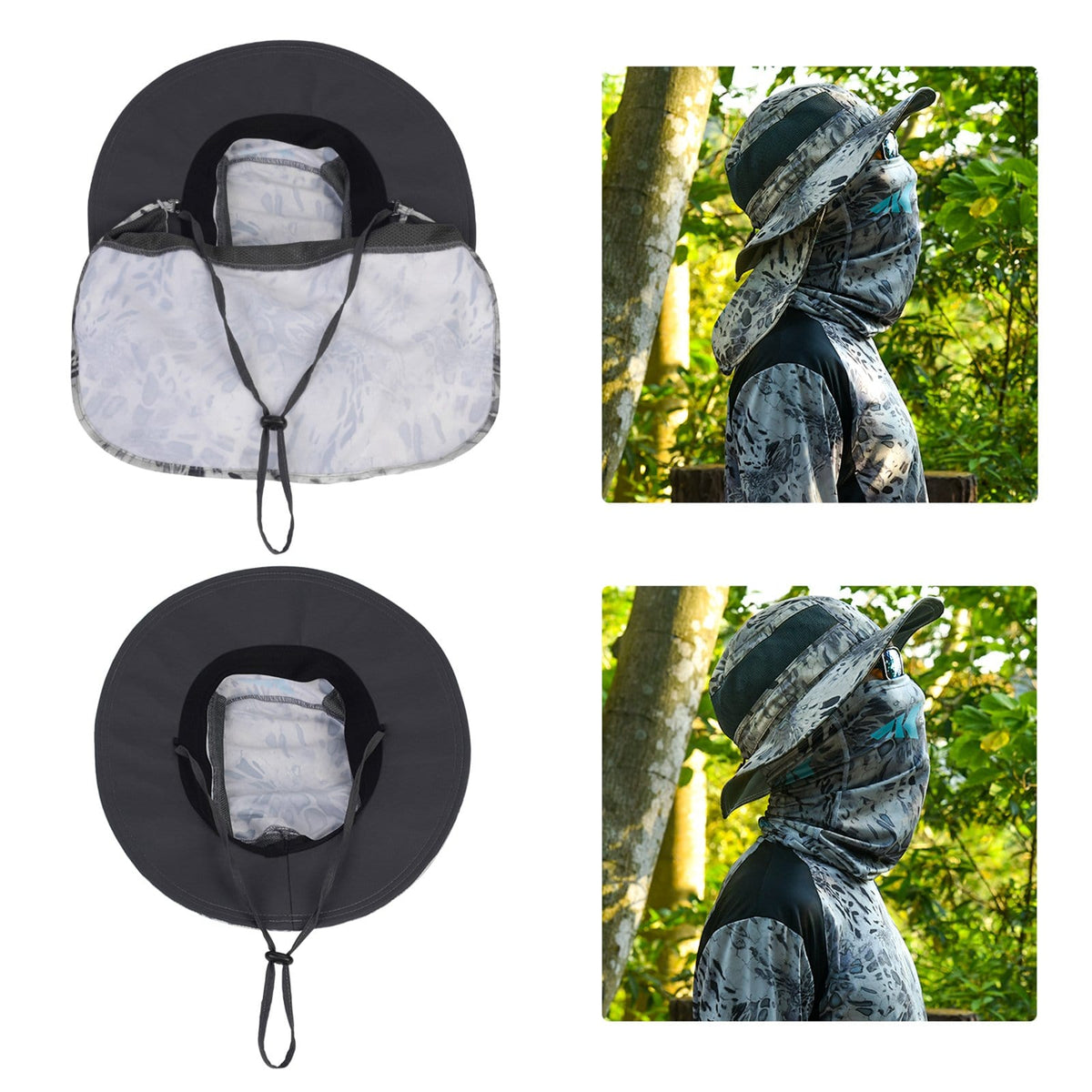 Kastking Trusted | UPF 50 Boonie Hat Fishing Hat with Removable Neck Shield