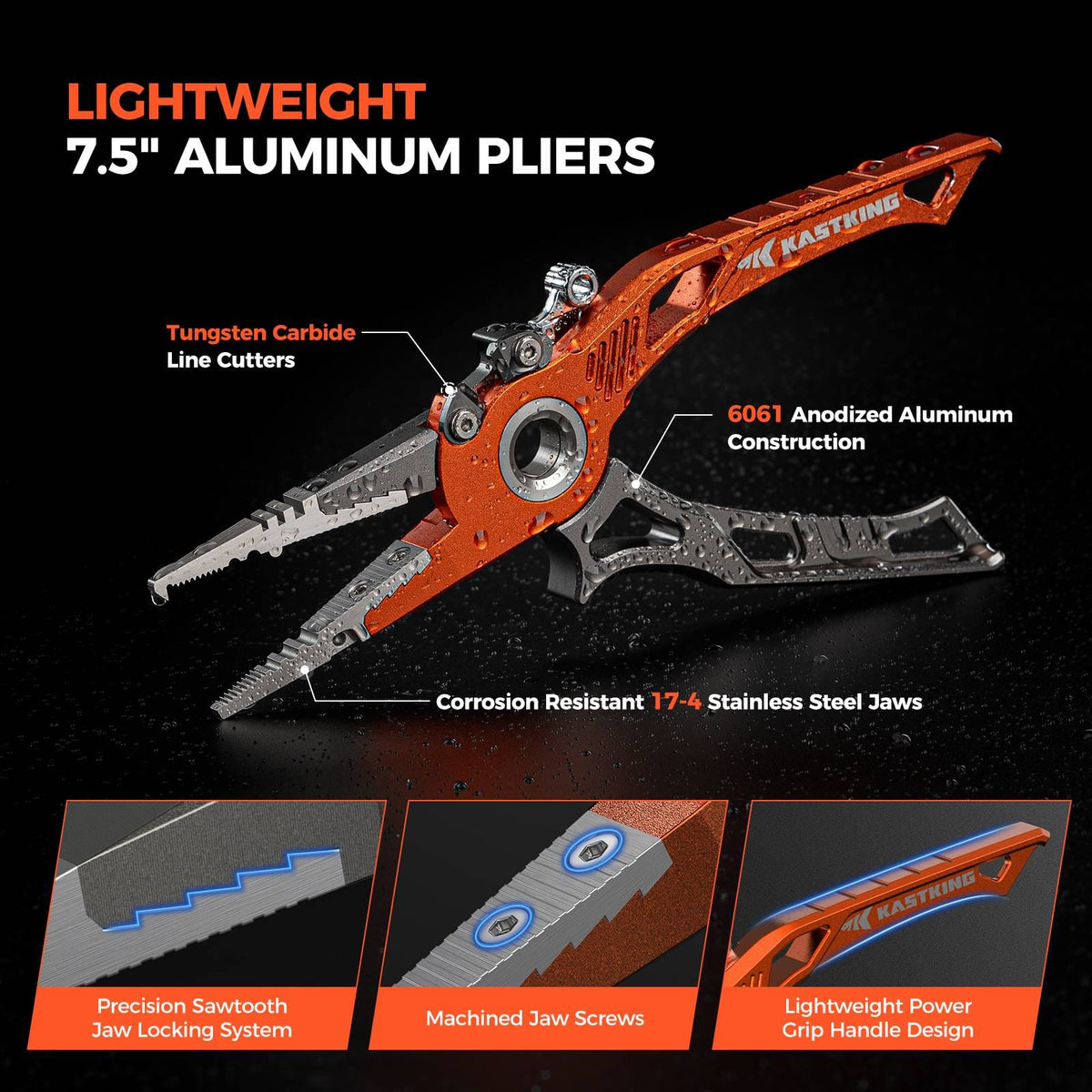 Kastking Signature | AlumaStream Aluminum Fishing Pliers or Combo