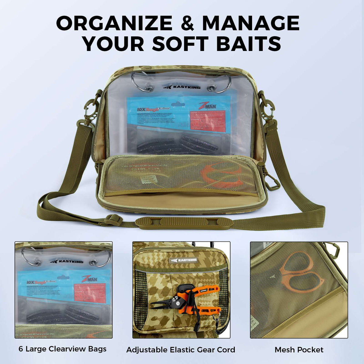 Kastking Hot Sale | BaitSpace Detachable Bait Binder Tackle Bag