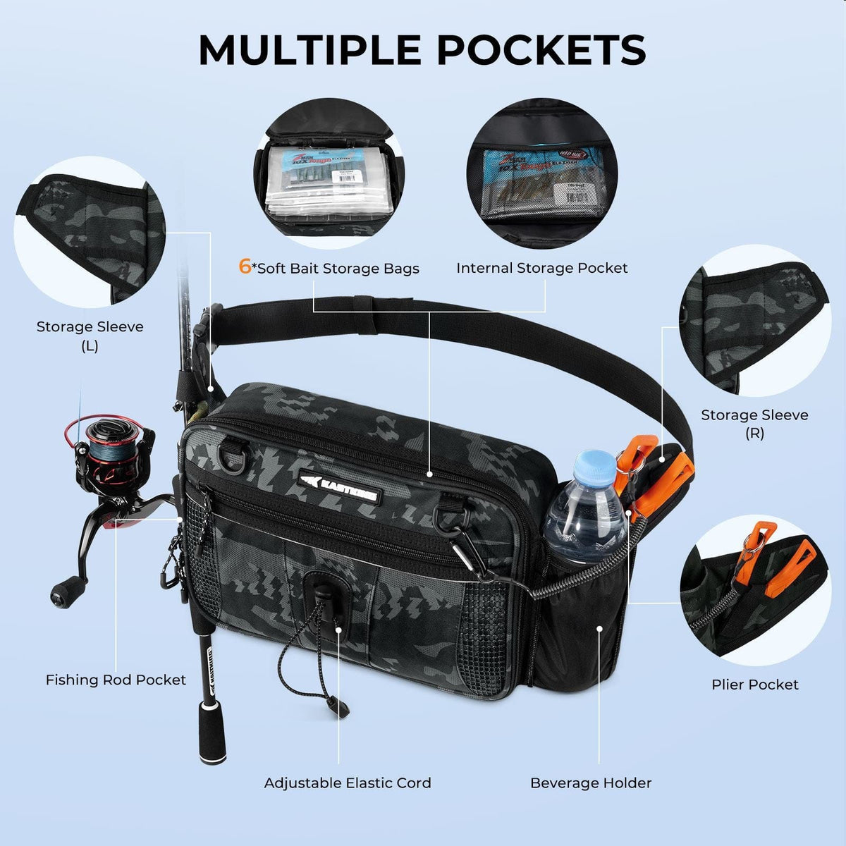 Kastking Value | BaitSpace Waist Bag with 1 Tackle Box