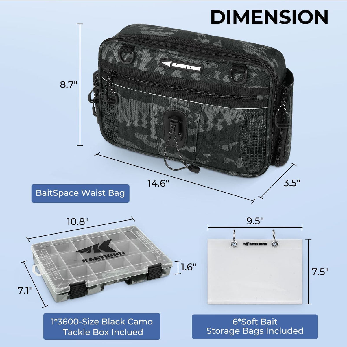 Kastking Value | BaitSpace Waist Bag with 1 Tackle Box