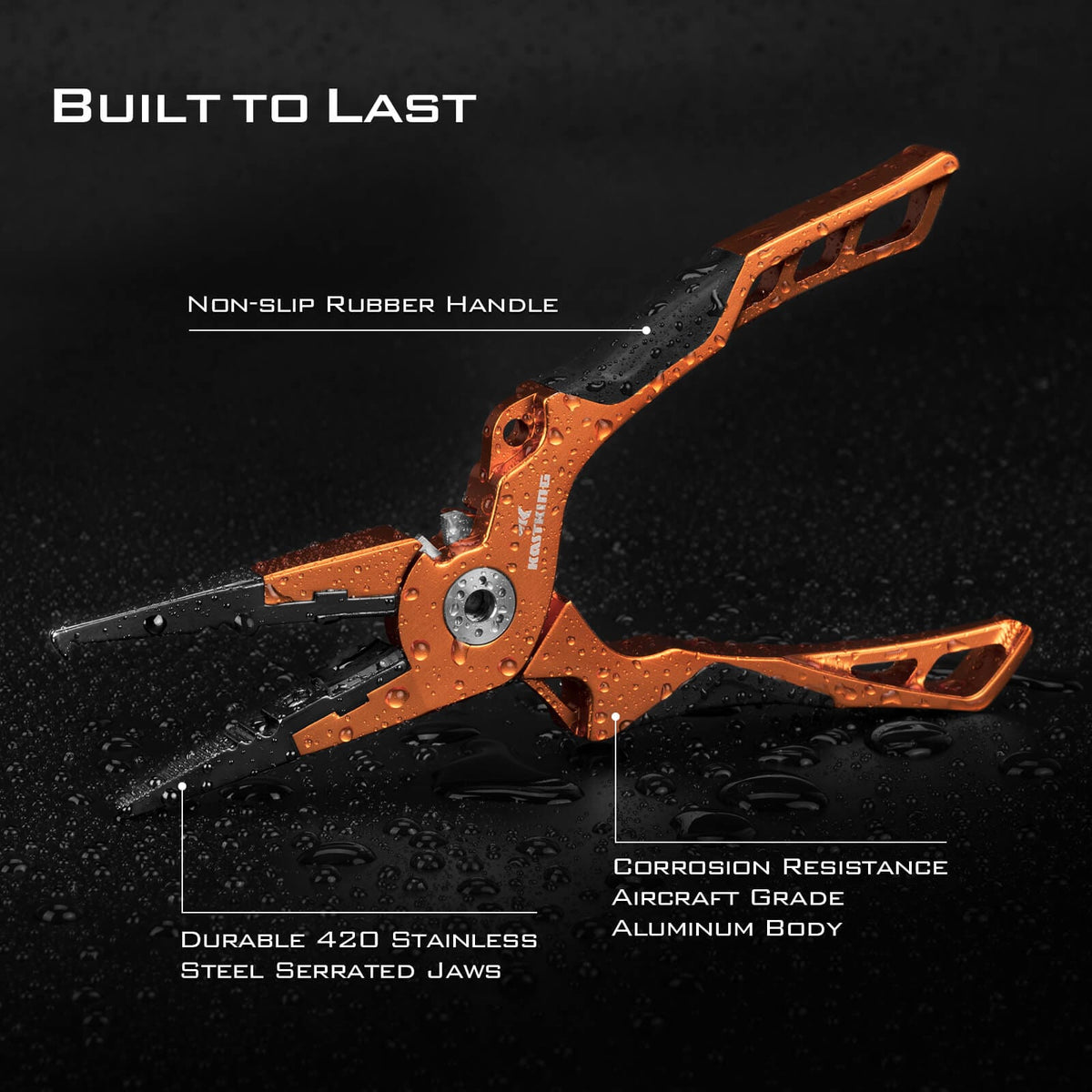 Kastking Premium | Gila 7.5-inch Fishing Pliers with Scissor Line Cutters