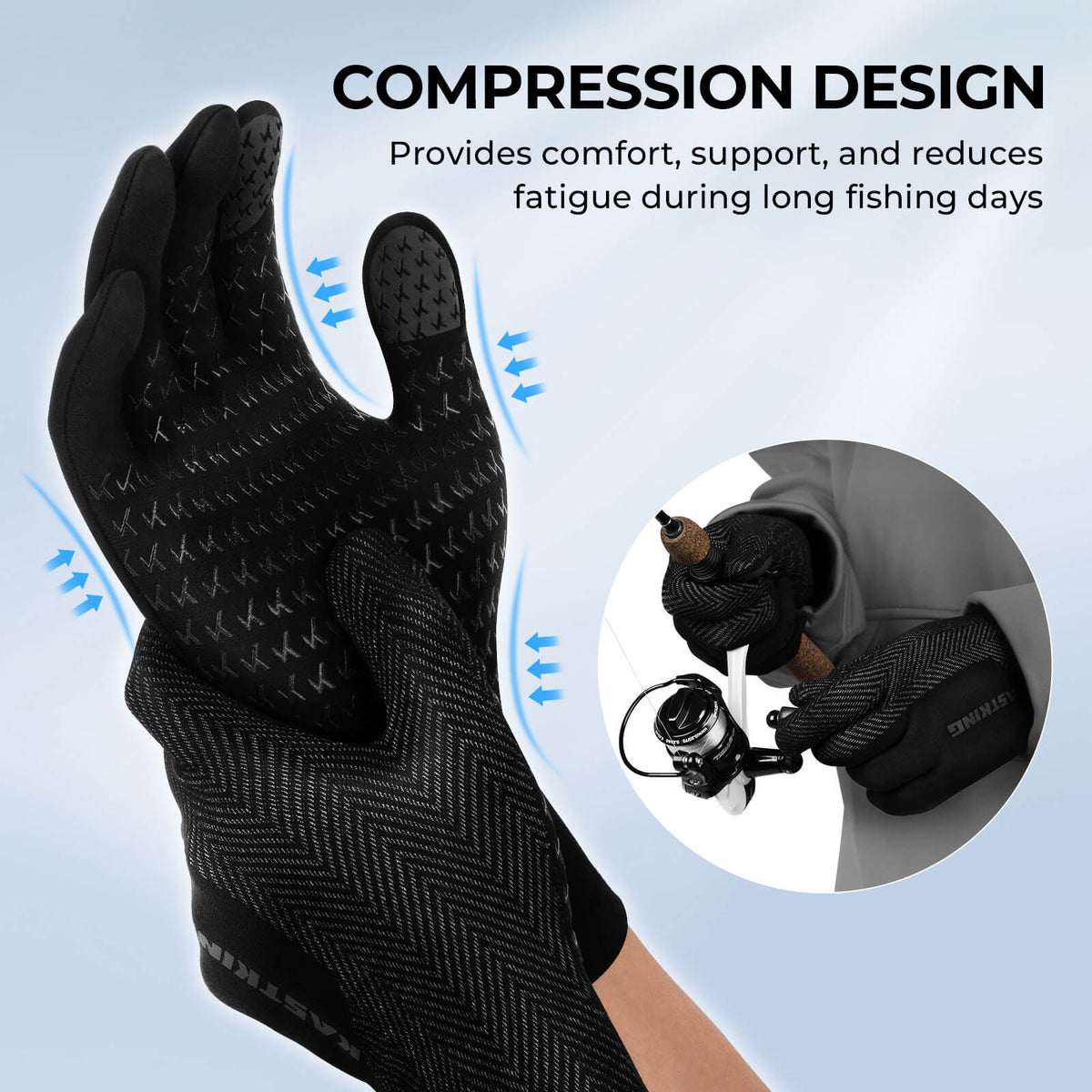 Kastking Hot Sale | Grip Logic Full Finger Compression Glove Liners