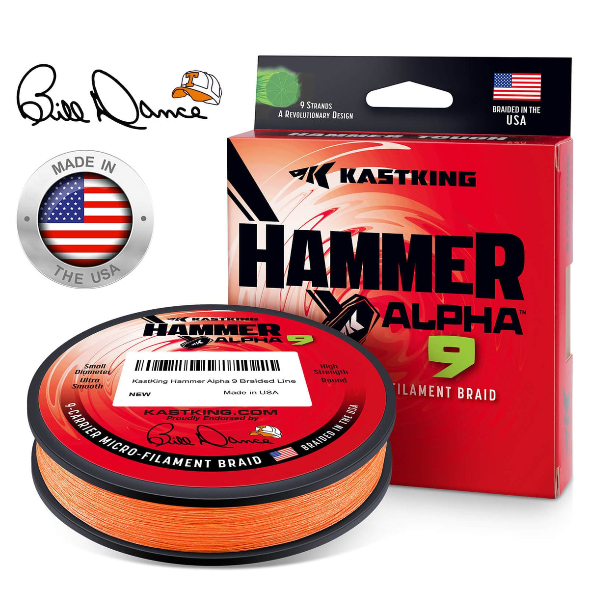 Kastking Customer Favorite | Hammer Alpha 9 UHMWPE 300Yds Braided Fishing Line