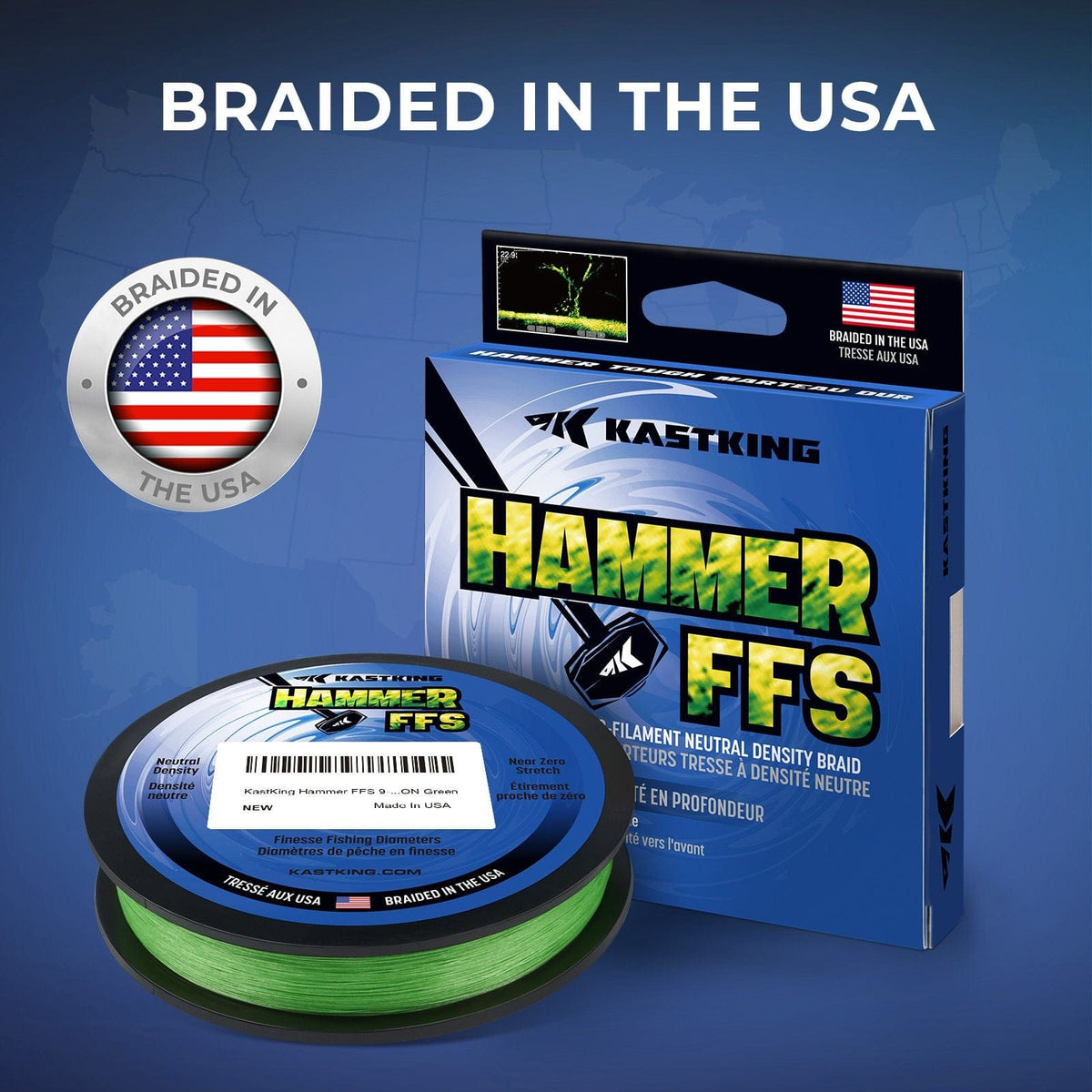 Kastking Latest | Hammer FFS Finesse Neutral Density Braided Fishing Line