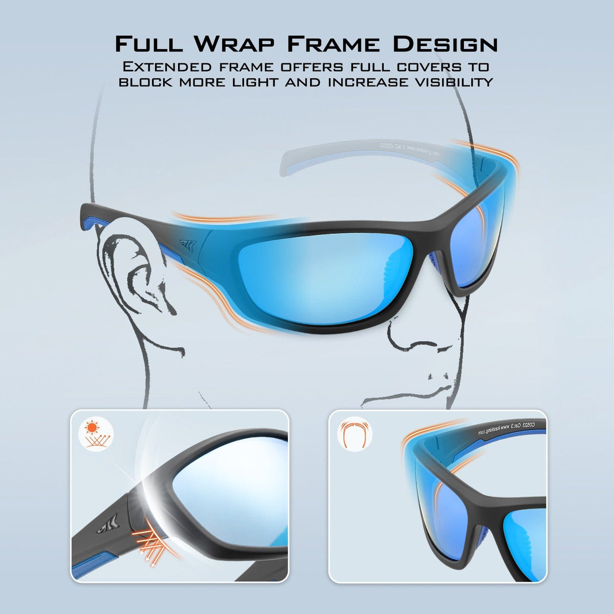 Kastking Top Pick | Hiwassee Polarized Sport Sunglasses for Men and Women