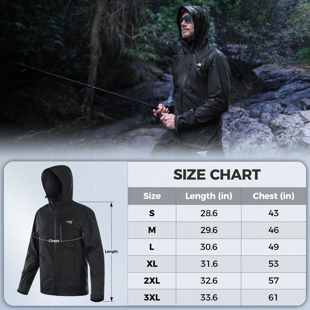Kastking Latest | HydroArmor Lightweight Rain Jacket