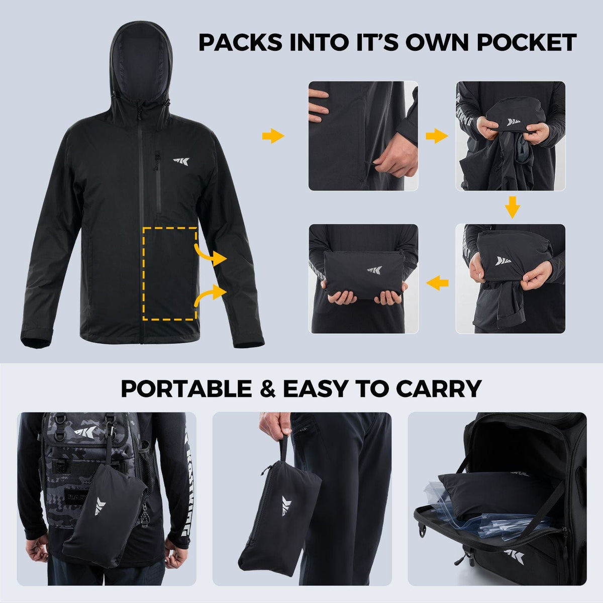 Kastking Latest | HydroArmor Lightweight Rain Jacket