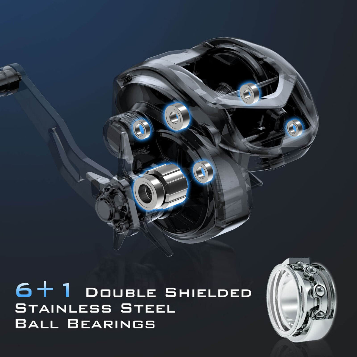 Kastking Premium | Kapstan Elite 300 Powerful Handle Baitcasting Reel