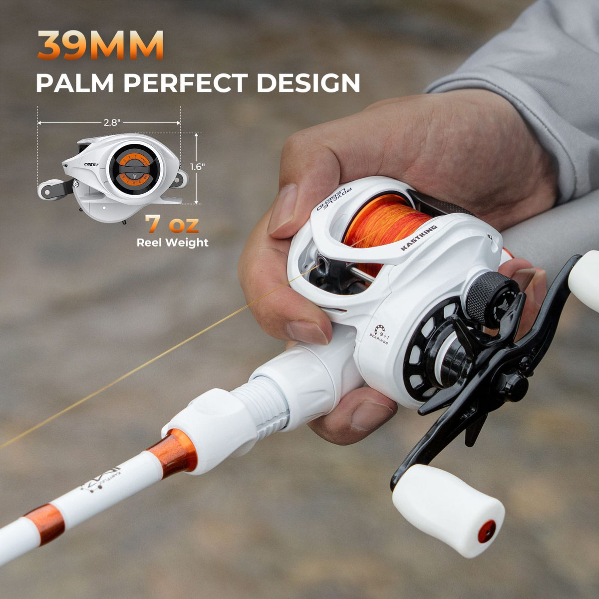 Kastking Quality | Royale Legend Crest Twin-Tip Baitcaster Rod and Reel Combo
