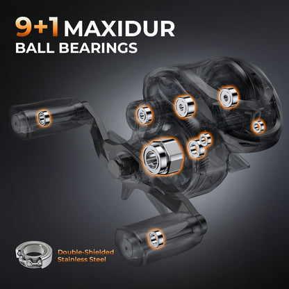 Kastking Quality | Royale Legend Crest Twin-Tip Baitcaster Rod and Reel Combo