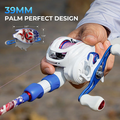 Kastking Best Price | Royale Legend Patriot Twin-Tip Baitcaster Rod and Reel Combo