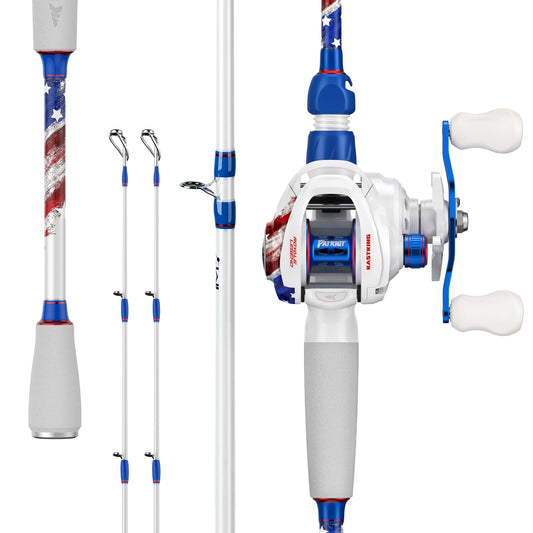 Kastking Best Price | Royale Legend Patriot Twin-Tip Baitcaster Rod and Reel Combo