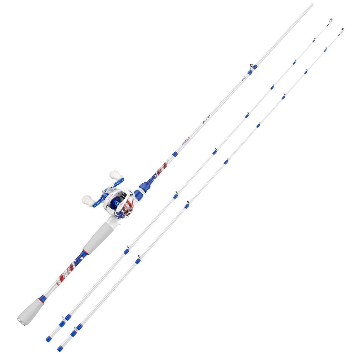 Kastking Best Price | Royale Legend Patriot Twin-Tip Baitcaster Rod and Reel Combo