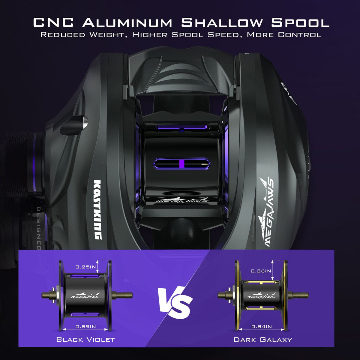 Kastking Featured | MegaJaws Elite Shallow Spool Baitcasting Reels