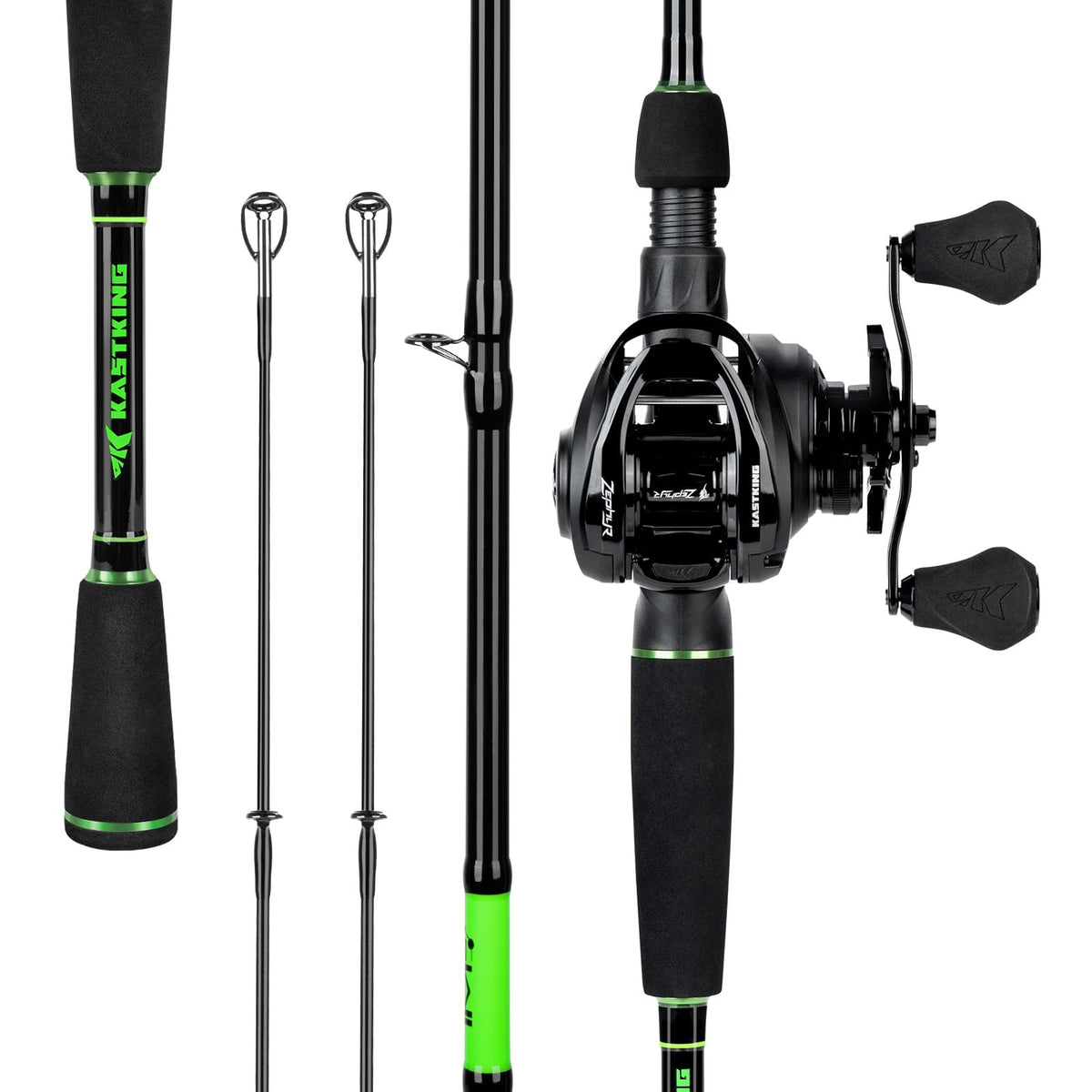 Kastking Hot Sale | Zephyr Dual-tip Baitcaster Rod and Reel Combo